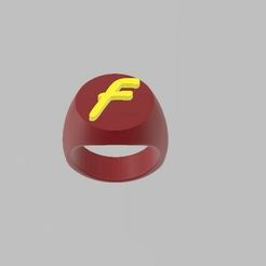 Bague-F.jpg STL file Ring letter F・3D printable model to download