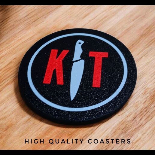 Kill Tony Themed Coaster – Painted 3MF FileMulti-Color Print Ready | Cork Insert Slot | 4.02” Cork Diameter