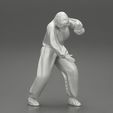 Girl-0007.jpg 3D file Woman wearing antivirus suit standing and pushing・3D printable model to download