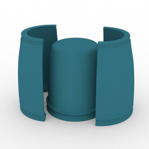 Mould for candle holder or cement bowl - 3D model önizlemesi