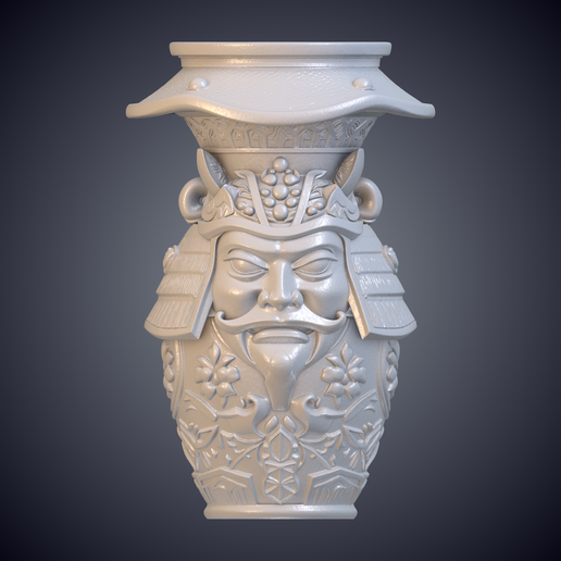 Samurai General Relief Vase GPM-76