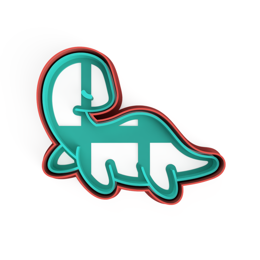 Cookie cutter Nessie, Loch Ness Monster, dinosaur, fondant, cookie, cookie cutter 3D model