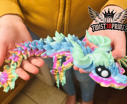 🐉 Elemental Dragon, Articulated Baby Dragon Flexi, Print in Place, No ...