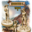 569131aa78b8d52a418005fbeaf8cc53_original.png Wild West Miniatures - Cowgirl with hat and gun