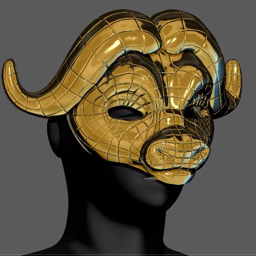 Vip Mask Draw Download file SQUID GAME BUFFALO VIP MASK LIFE SIZE COSPLAY PROPS ...