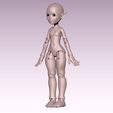 4.jpg Stacy - STL 3D Kit Printed Ball Jointed Doll Base - PLA filament /SLA Resin Compatible files