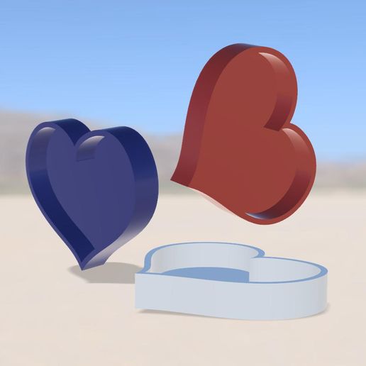 Tray type heart 3D model