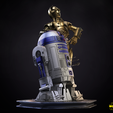 032923-StarWars-C3PO-R2-Dio-image-003.png C3P0 AND R2D2 Sculpture - Star Wars 3D Models - Tested and Ready for 3D printing