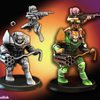 GrashAndLeen.png Space Opera - The Crew of the Armag (Monopose Heroic Scale + modular robots)