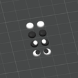 3d-view-printable-eyes.png Leo Flexi Imp - Zodiac Imp Collection Part 4 - Keychain & Straw Buddy, No Supports STL/3MF