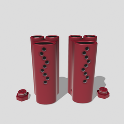hex.png STL file Hexagon Double Barrel Joint Holder・3D print object to download