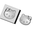 Hello-kitty-Relif-mold-00.jpg Mold Hello Kitty onlay relief 3D print model
