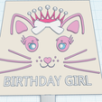 BIRTHDAY-GIRL-CAT-2.png Cake topper - Cat Princess Birthday Girl