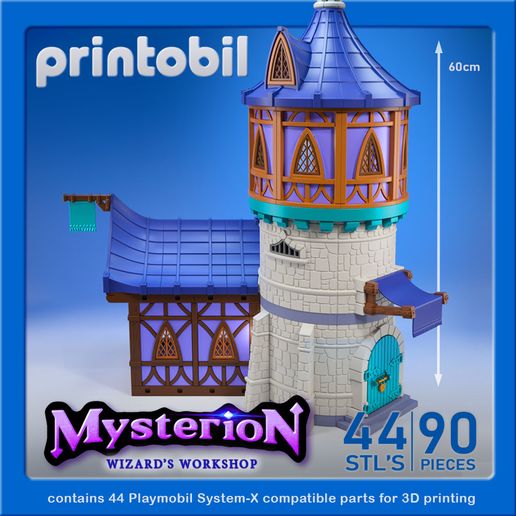 PRINTOBIL MYSTERION - WIZARD'S WORKSHOP - PLAYMOBIL COMPATIBLE DESIGNS FOR CUSTOMIZERS