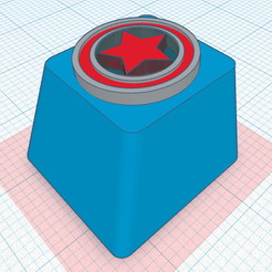 Captain-America-Keycap.png STL file Captain America Keycap・3D printer model to download, pnp007