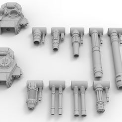 Turrets.jpg STL-Datei Interstellare Armee Lemoine Russel Panzertürme kostenlos・3D-druckbares Objekt zum herunterladen