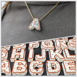 Necklace Pendant Letters