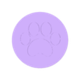 paw coaster base 2.stl Paw Print Coaster