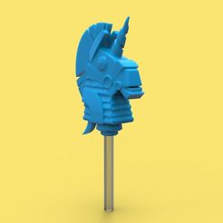 untitled.43.jpg STL file Fortnite Rainbow Llama head for pencils or pens・3D printing design to download