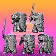 crusader-shield-squad-1.jpg 3D file Crusader Knights Shielded Veterans Squad (5 fanatical brothers)!・3D print model to download, Orfey