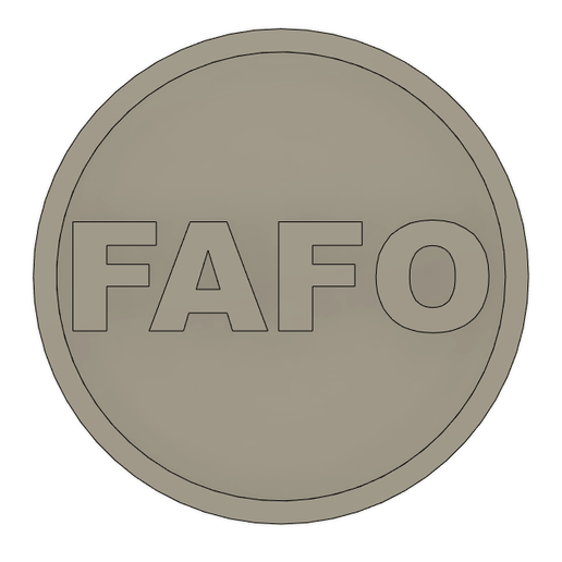 🪙 FAFO coin・Free 3D File for ・Cults
