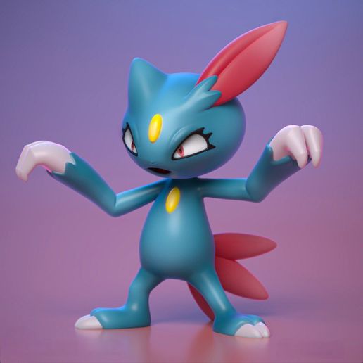High Quality Sneasel Miniature - 3D Printable STL Model For Tabletop Gaming and Display 3D model preview