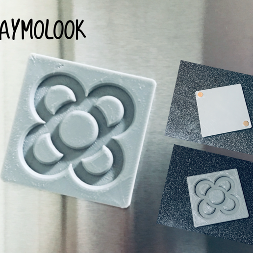 3D PRINTED FRIDGE MAGNET BARCELONA SIZE 5cm x 5cm 3D model