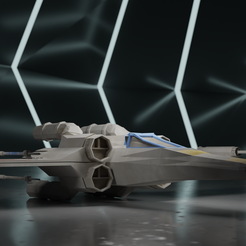 X-wing-figther-render.png STL file X Wing Fighter (Star Wars).・3D printing template to download