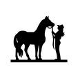 1.png Cowgirl and Horse Decoration