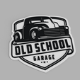 1.png Old School Garage Pick up Picture Wall