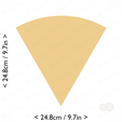 1-6_of_pie~9.75in-cm-inch-cookie.png Slice (1∕6) of Pie Cookie Cutter 9.75in / 24.8cm