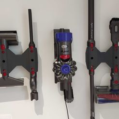 02.jpg Archivo STL Soporte para accesorios Dyson V8-V10・Diseño para descargar y imprimir en 3D