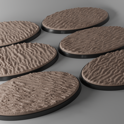 ovw.png Download STL file 6x 90x52mm base with sandy ground • 3D printing model, Mr_Crates