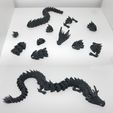 dragon.jpg articulated and dismountable scaly dragon / without stand / STL