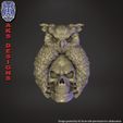 Skull_and_owl_vol1_Bas_relief_1.jpg Skull and owl v1 Bas relief for home decoration