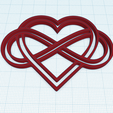 infinity-heart-2.png Infinity heart knot, Symbol for eternal, everlasting love, hearts stencil, embross, mold, Valentine's Day ornament, wedding decor, wall art decoration, anniversary topper