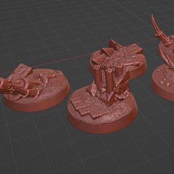 Bug-Infested-Bases-32mm-01.jpg 3D file Bug Infested Bases 32mm X5 Terrain wh40k・3D printable model to download