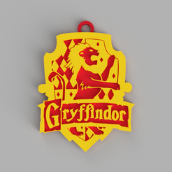 a.png Harry Potter Gryffindor coat of arms, key ring - pendant - earrings