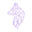 LoboSTL01.stl Llavero de lobo minimalista