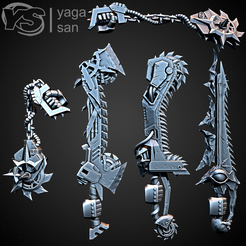 111.png Download STL file CHAINSAW Sword Weapons PACK • 3D printing model, yagasan