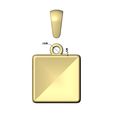 Concaved-faceted-square-cushion-pendant-charm-07.jpg Quadratische konkave Kissen Anhänger Charme mit Bügel 3D-Druck Modell