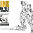 Colorable-Line-Art-Armis.jpg ARMIS Terram Type-F7 AA Support Mecha (30cm)