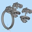 233423.jpeg bee earrings ring 3D print model