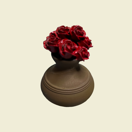 Projeto-Remover-fundo.png Clay Vase with Roses