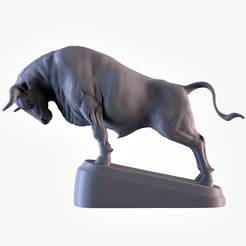 0001.png STL file Bull Fight・3D printing idea to download