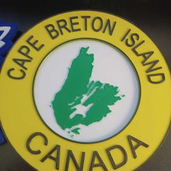 cape-breton.jpg STL file Cape Breton Island Plaque with Keyhole for Wall Mounting・3D printer model to download