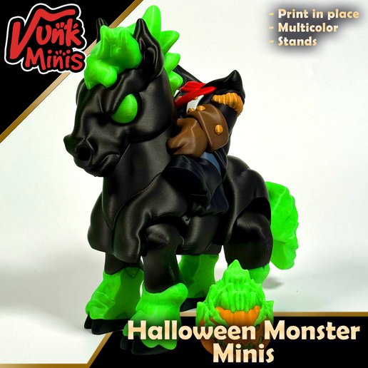 Halloween Monsters Mini Pack MultiColor Flexis