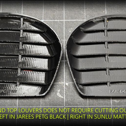 🚗 RAWC RC Drift Mazda RX-7 Rear Window Louvers (Pandora RX-7 FD3S body ...