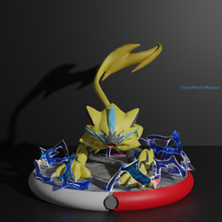 Zeraora.png Zeraora pokemon 3D print model