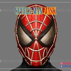 Spiderman_Mask_STL_3d_print_model_01.jpg 3D file Spiderman Mask - Marvel Cosplay Helmet・3D printable model to download, 3DPrintModelStoreSS